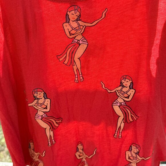 Wildfox Dancing Hula Girls Red Tank Top - Picture 4 of 6